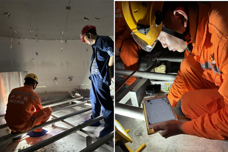 在炎熱儲罐內進行金相分析(圖1)